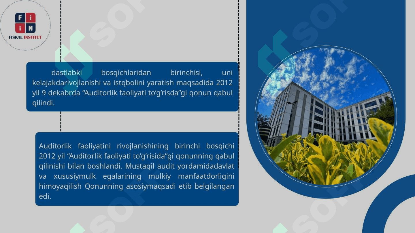 Auditorlik faoliyatini  huquqiy rivojlanish bosqichlari. 3