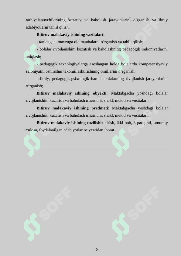 Maktabgacha ta'limda kuzatish va baholash 5