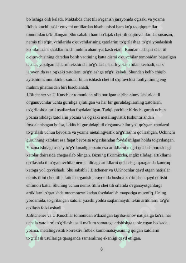 Boshlangʻich sinf oʻquvchilarining yozma ishlarida ul qoʻyadigan xatolar ustida ishlash 7