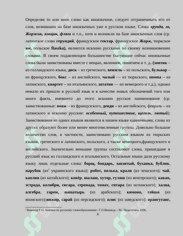 Заимствованные слова и адаптация в русском языке 6