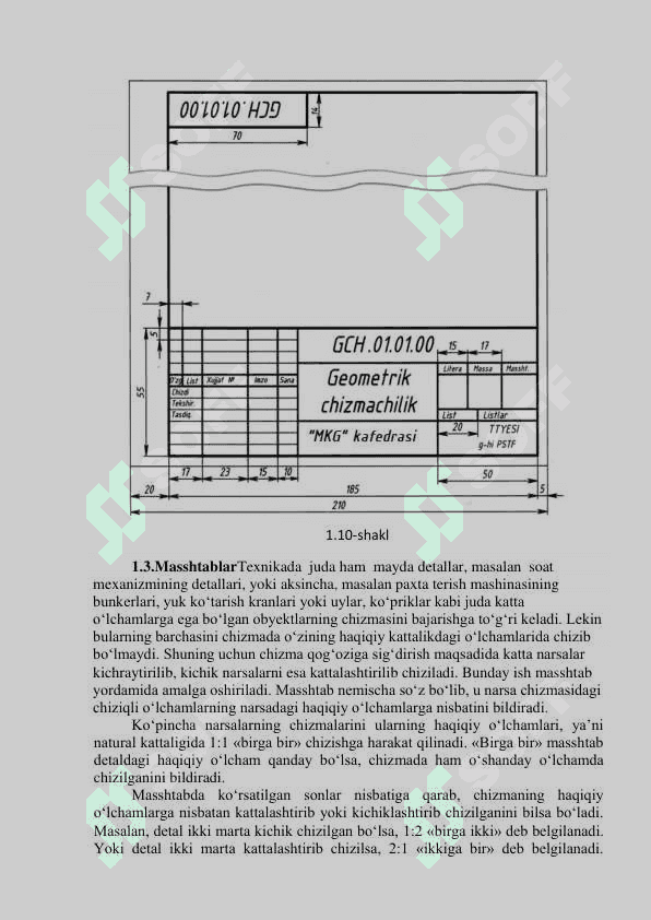 Davlat standartlari. OʻzDSt 2.301:96-2.304:97. Fоrmatlar.  Mashtablar. Chiziq turlari. 4