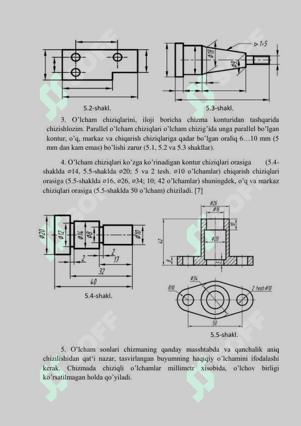 : Chizmalarga o‘lchamlar qo‘yish 2