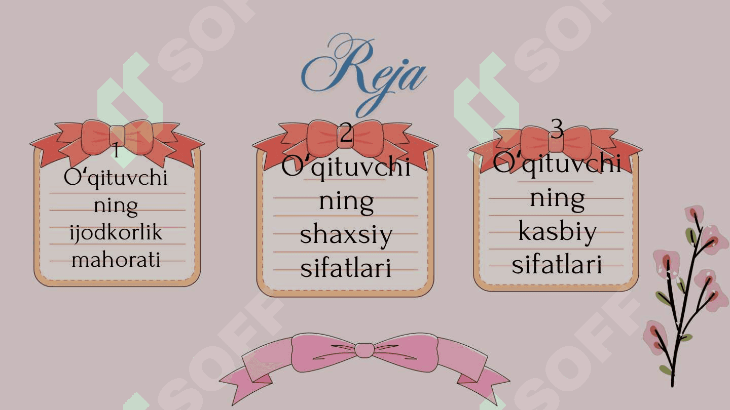 Oʻqtuvchining kasbiy va shaxsiy sifatlari rivojlantirish 2