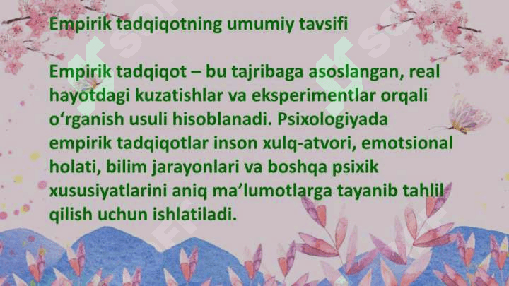 Eksperimental psixologiya mustaqil ish 2