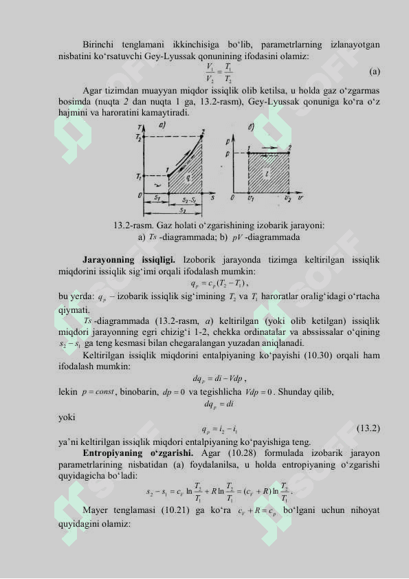 IDEAL GAZ HOLATI O‘ZGARISHINING  TERMODINAMIKA JARAYONLARI 3