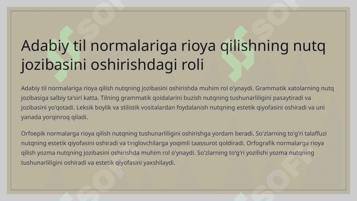 Adabiy til normalari va uning nutq jozibasini oshirishdagi roli. 5