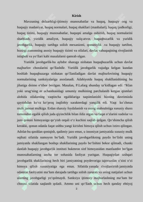 Huquqbuzarlikning yuridik tarkibi 2
