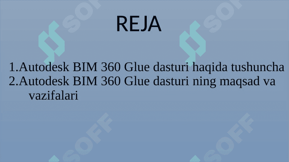 Auto desk BIM dasturi 2