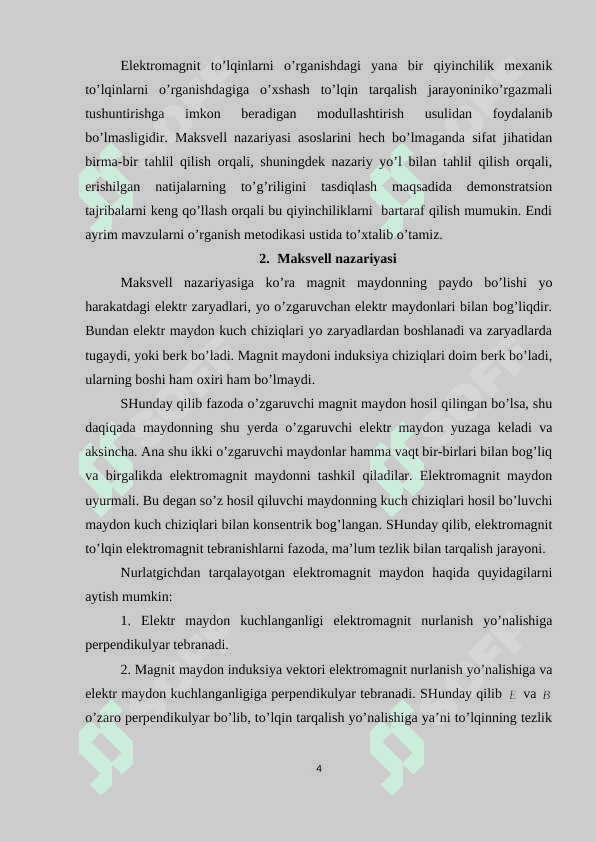 Elektromagnit to'lqinlarni tarqatish va qabul qilish usullari 4