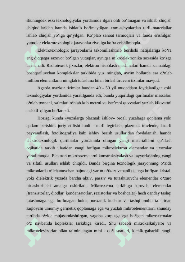 Elektrotexnologik qurilma asoslari 3
