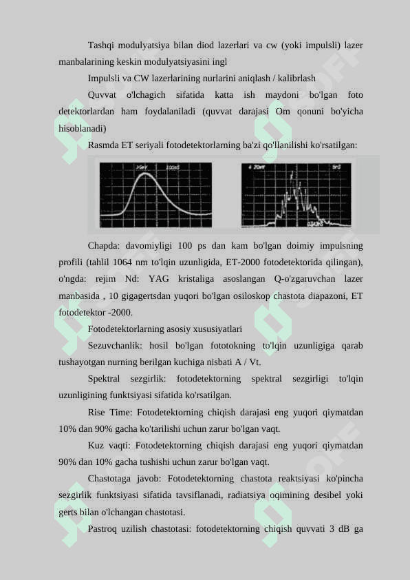 Fotodetektorlar turlari 4