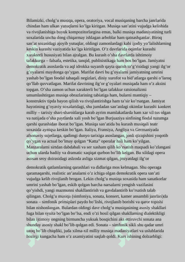 Y. Gaydn. Simfoniya janrining shakillanishi 3