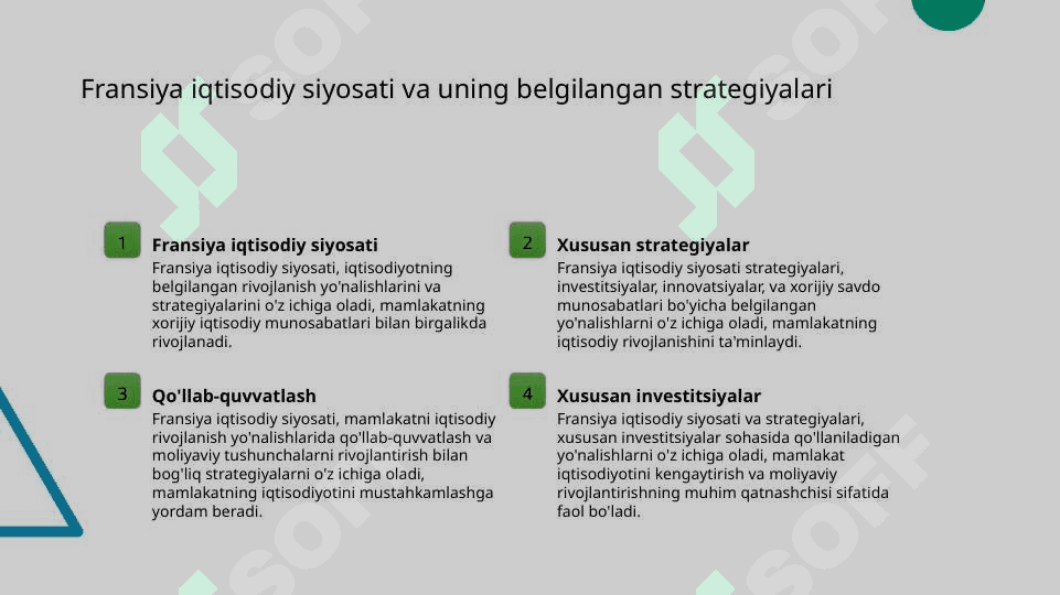 Frantsiya Respublikasi iqtisodiyoti. Jahon mamlakatlari bilan olib borayotgan iqtisodiy munosabatlar 3