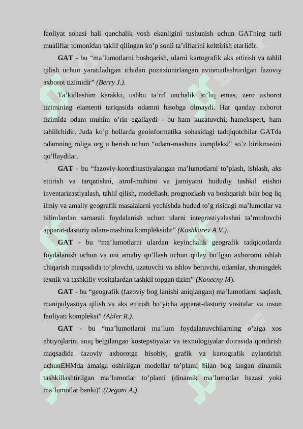 Geoaxborot texnologiyalarining asoslari R 6