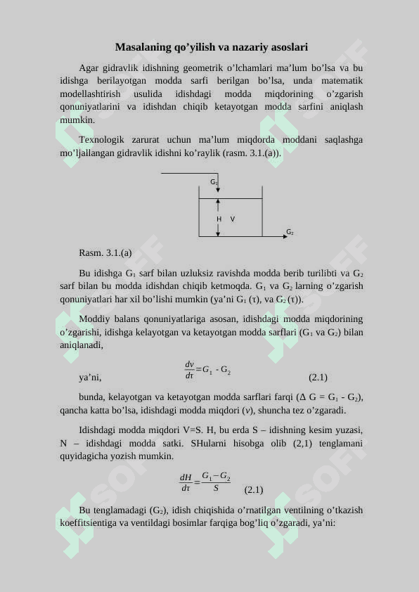 Gidrаvlik idish mоdеllаshtirish 2