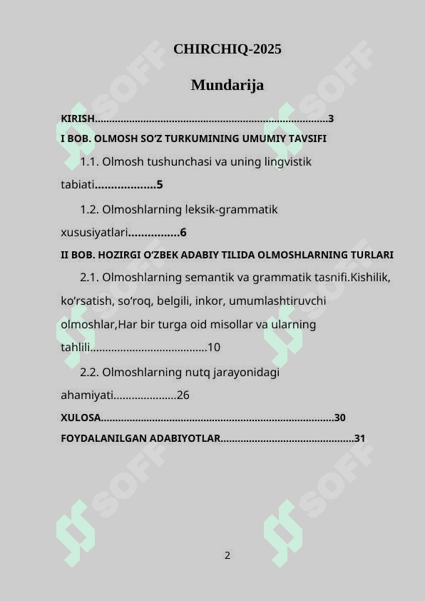 Hozirgi o'zbek adabiy tilida olmosh so'z turkumi 2