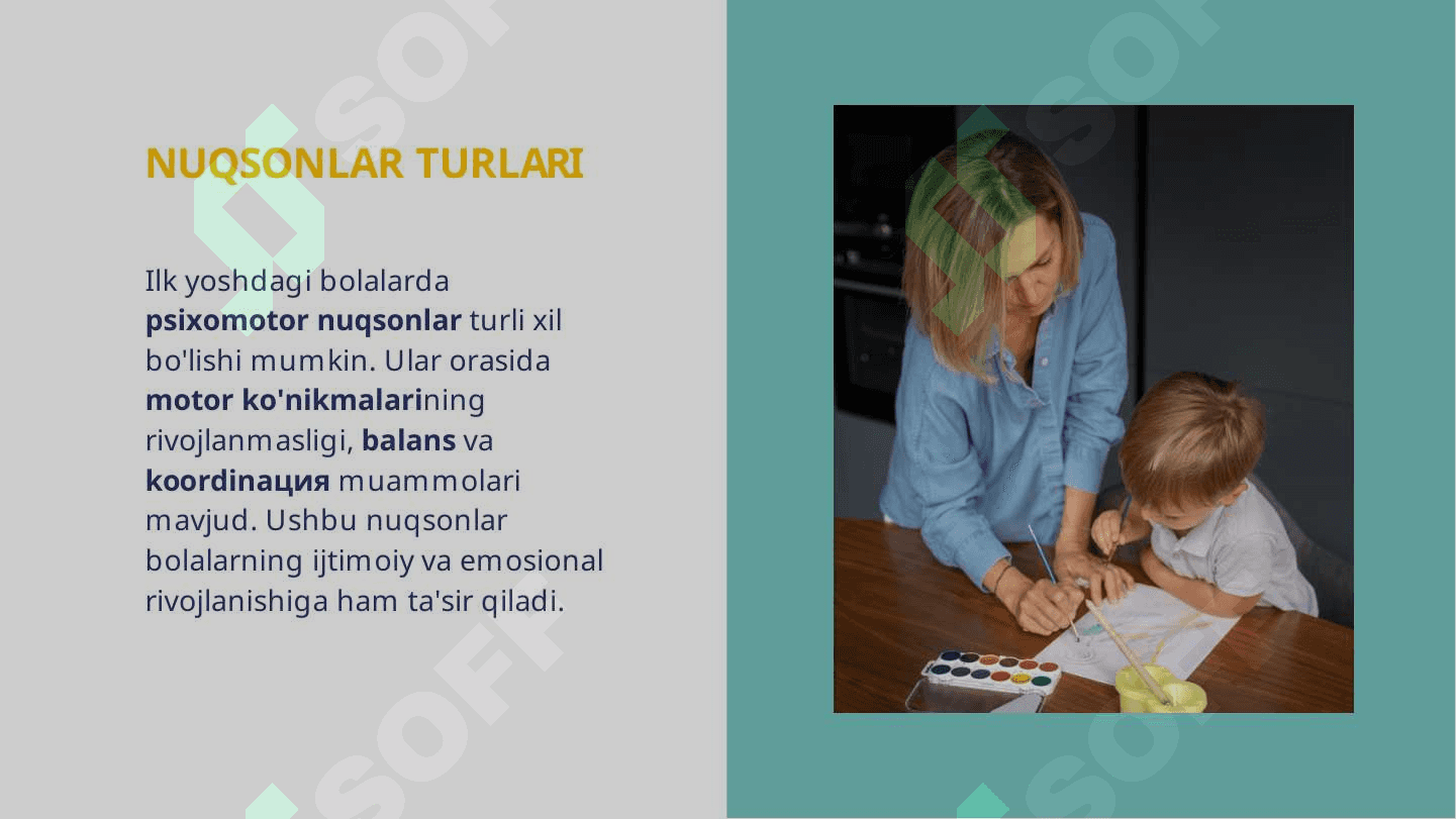 ILK YOSHDAGI BOLALARNING  PSIXOMOTOR  RIVOJLANISHIDA  NUQSONLAR VA ABILITATSIYA  STRATEGIYALARI 4