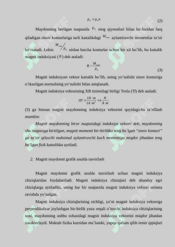 Magnit maydonning tokli konturga ta'siri 3