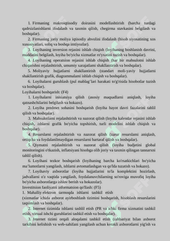 Marketings strategik va taktik rejalashtirish va ularni amalga oshirish usullari, yo‘l-yo‘riqlari 8