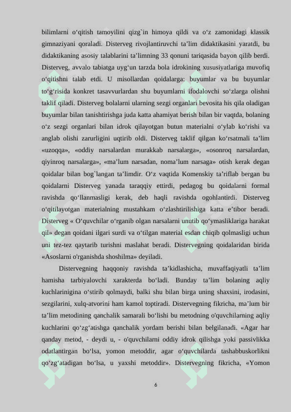 USHINSKIYNING HAYOT YO`LI VA PEDAGOGIK G`OYALARI 6
