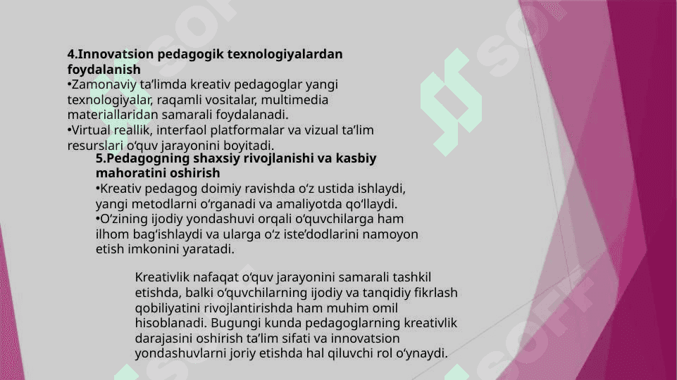 Pedagoglarda kreativlik sifatlarini rivojlantiruvchi metod, vosita va texnologiyalar 4