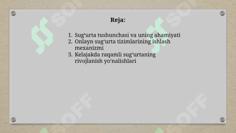 Onlayn sug’urta texnologiyalari 2