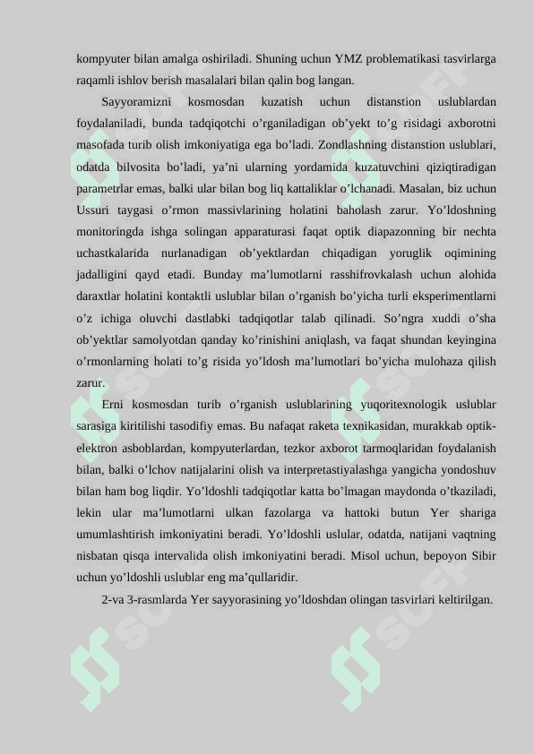 Masofadan zondlash va yo’ldoshli pozitsionirlash tizimlari R 4