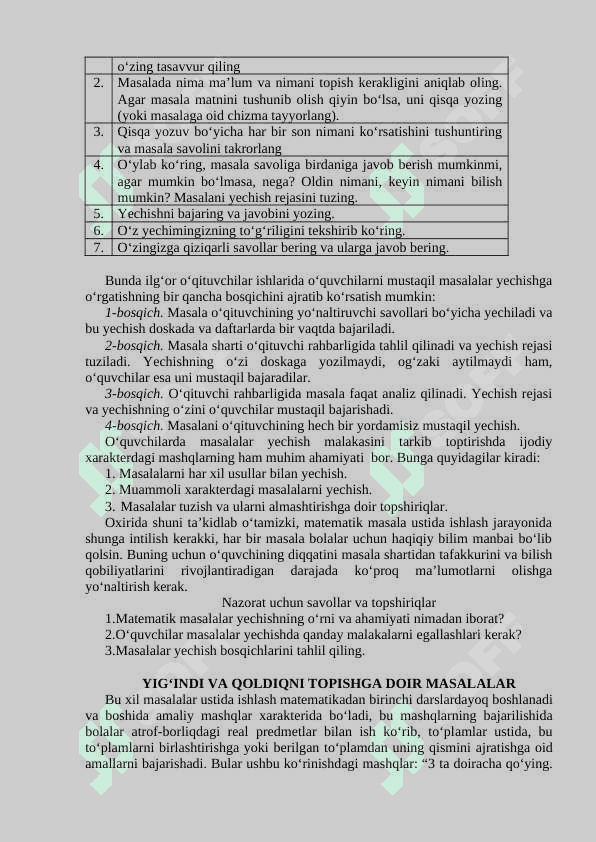 Matematikadan murakkab masalalar yechish 8