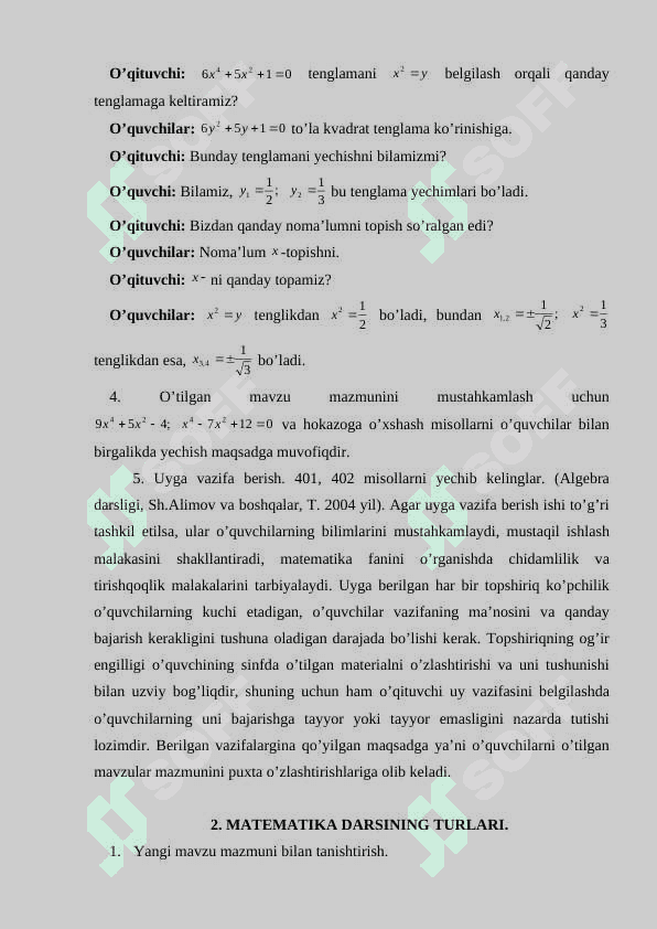 Mаtеmаtik tа’limni tаshkil qilish 4