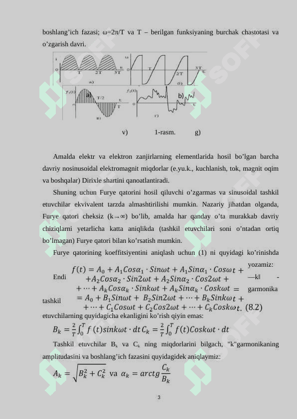 Nosinusoidal davriy kuchlanish va toklar 3