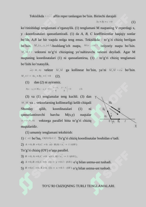 To’g’ri chiziq. To’g’ri chiziqning umumiy tеnglаmаsi 2