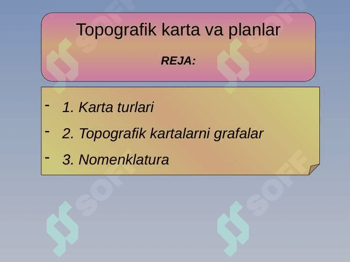 Topografik karta va planlar 3