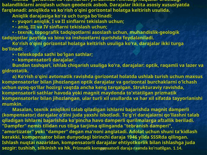 Maydonni kvadratlarga bo`lib nivelirlash 4