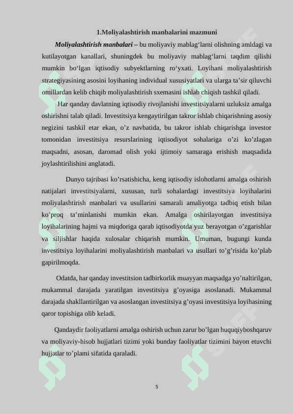 Moliyalashning qisqa muddatli manbalarini boshqarish 5