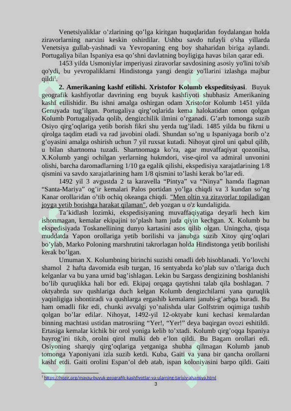 Buyuk geografik kashfiyotlar va ularning ahamiyati 3