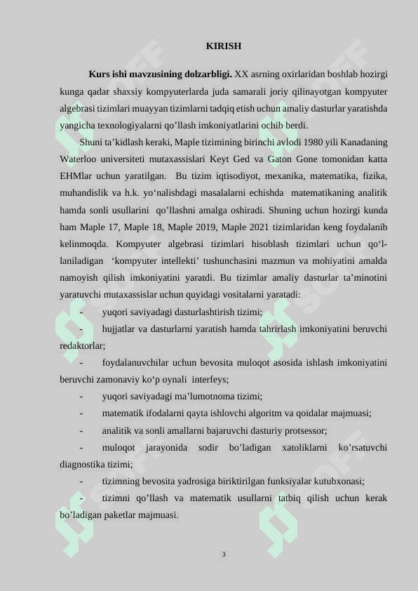 Maple dasturida turli xil masalalarni yеchish 3
