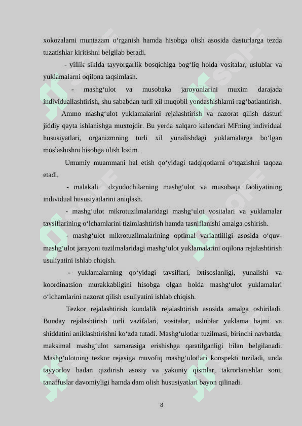 Dzyudo bilan shug‘ullanuvchi yuqori malakali qizlarning taktik mahoratini takomillashtirish uslubiyoti 8