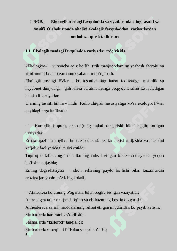 O’zbеkistonda aholini ekologik favquloddan  vaziyatlardan muhofaza qilish tadbirlari 4