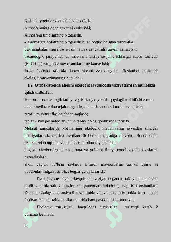 O’zbеkistonda aholini ekologik favquloddan  vaziyatlardan muhofaza qilish tadbirlari 5