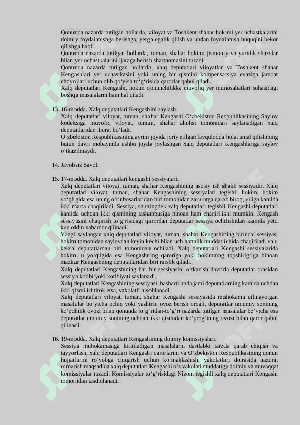 Ma‘muriy huquq yakuniy testlarga javob 6