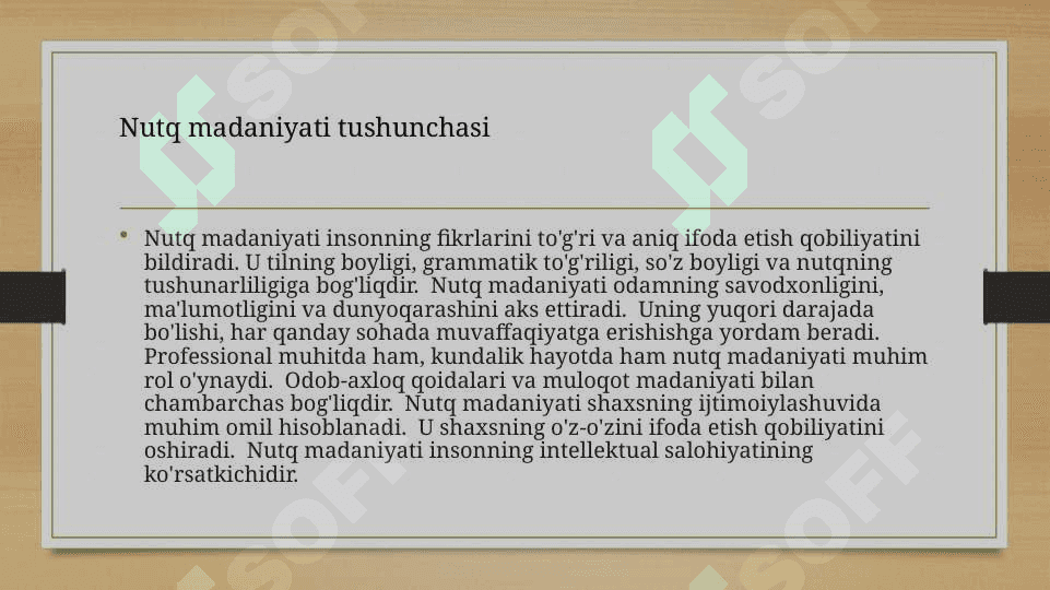 Nutq madaniyatini egallashga qo'yiladigan talablar 3
