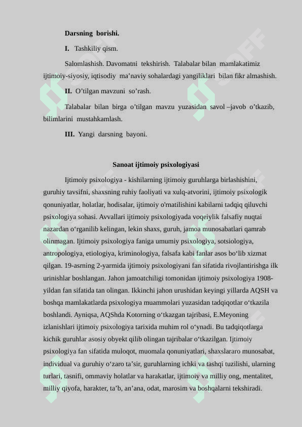 Nikoh va oila sohasidagi tadbiqiy tadqiqotlar. Sanoat ijtimoiy psixologiyasi.Dars ishlanma 2