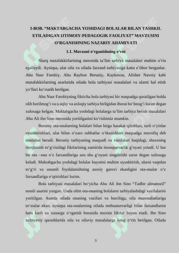 MAKTABGACHA YOSHDAGI BOLALAR BILAN TASHKIL ETILADIGAN IJTIMOIY-PEDAGOGIK FAOLIYAT 5