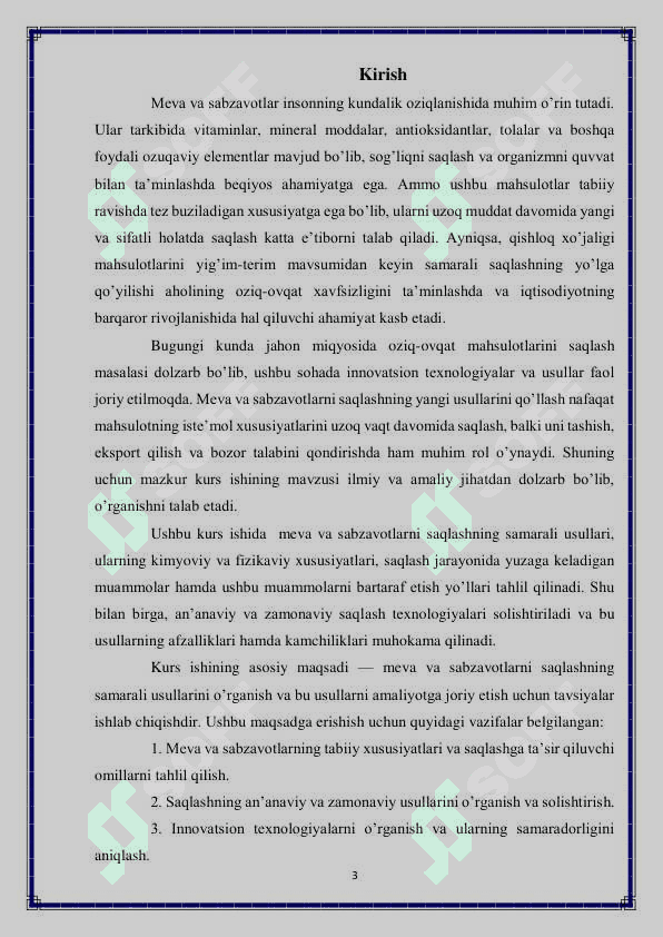 Meva va sabzavot mahsulotlarini saqlash usullari 3