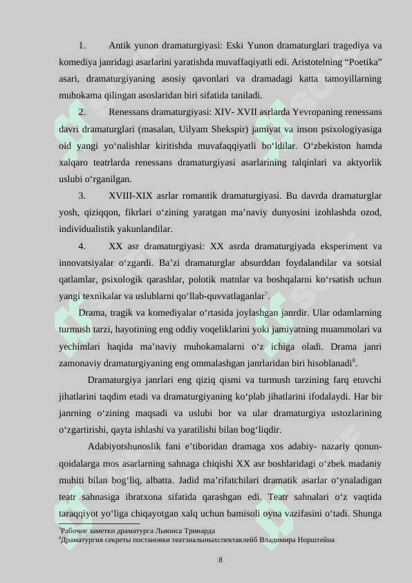 ISTIQLOL DAVRI O‘ZBEK TARIXIY DRAMATURGIYASI 8