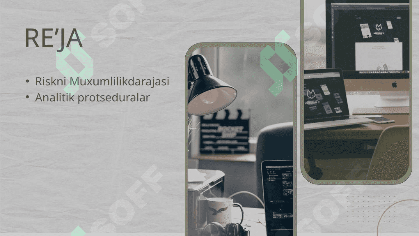 Audit riski Riskni Muxumlilikdarajasi  Analitik protseduralar pptx 2