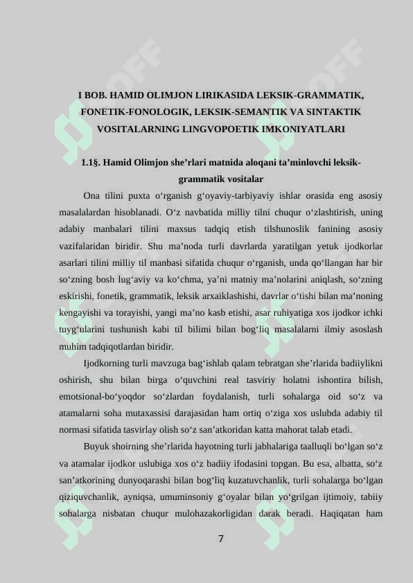 Hamid Olimjon she’riyatining lingvopoetik xususiyatlari 7