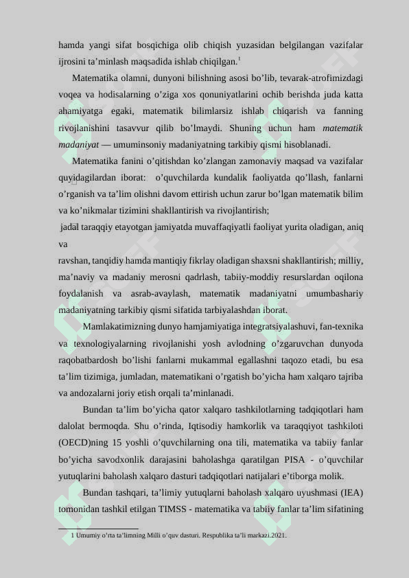 Boshlang’ich sinflarda matematika o’qitish metodikasi fan sifatida 4
