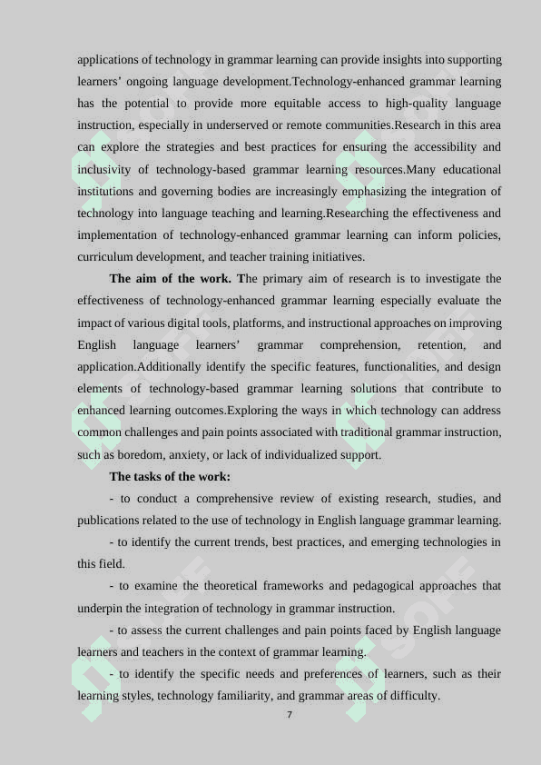 USING TECHNOLOGY TO ENHANCE GRAMMAR LEARNING IN ENGLISH LANGUAGE TEACHING 7