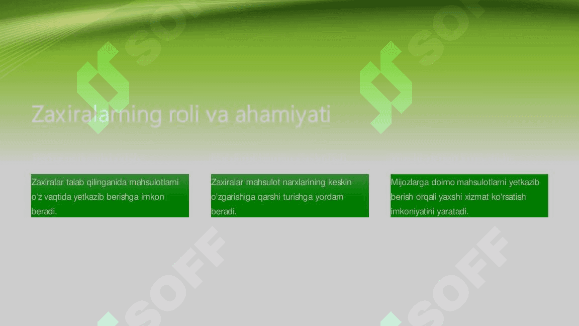 Qishloq xojaligi logistikasida zaxiralar 2